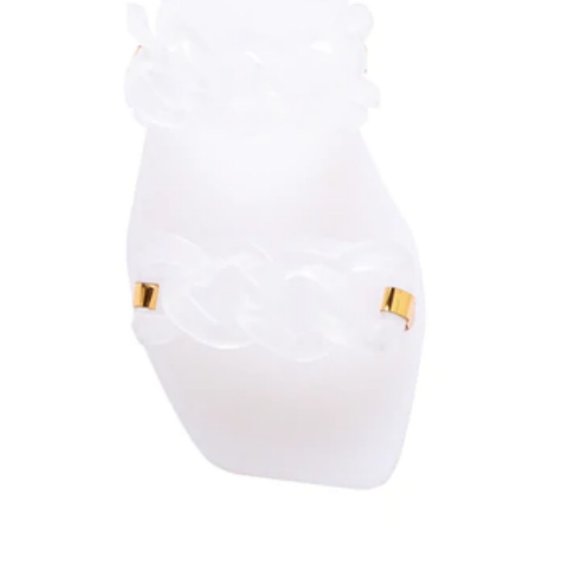 !! NEW !! Jelly Slide Sandals with Chain Detail in Matte Sage Green - Picture 9 of 11